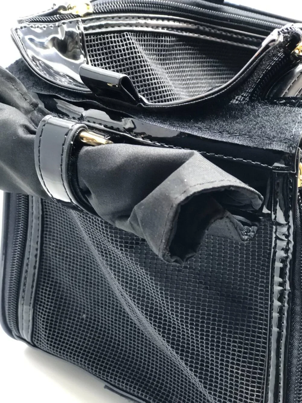 Canini by Baguette Quilted Black Pet Carrier Dog Travel Bag 18x9x10 in, NWT!